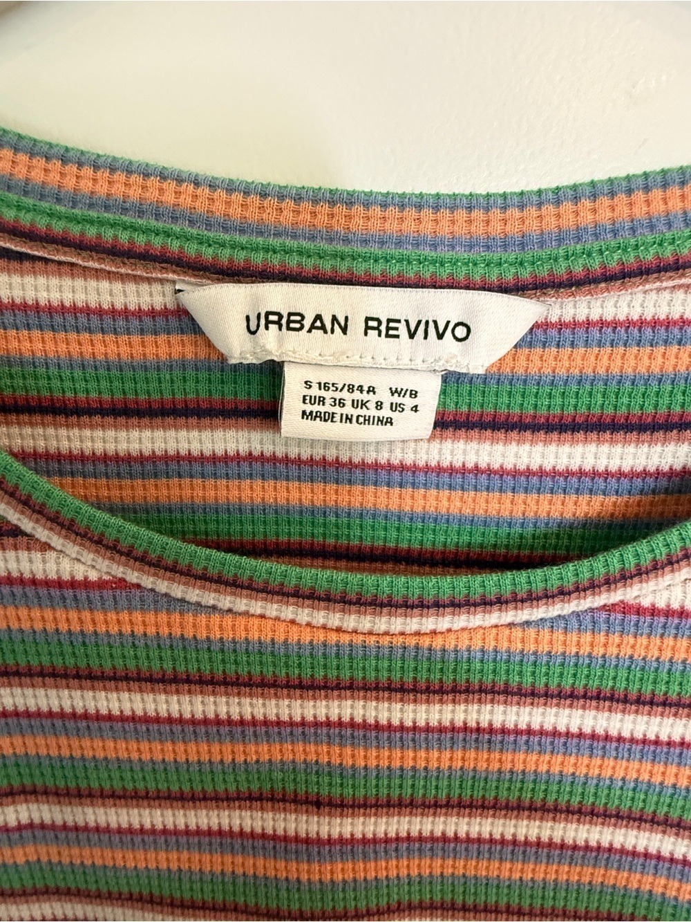 Urban Revivo Striped Ribbed Baby Tee Small - Picture 4 of 6